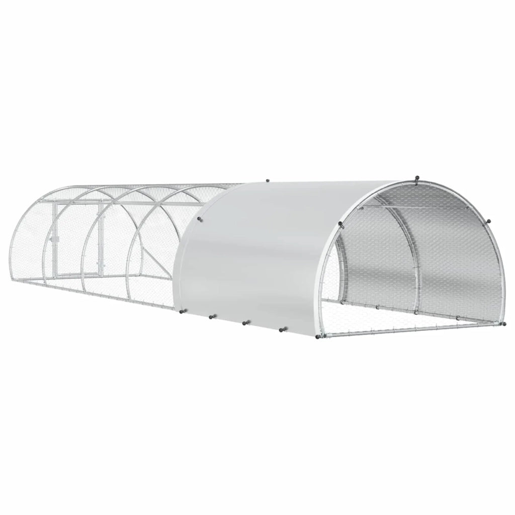 Pollaio Argento 600 x 150 x 100 cm Acciaio zincato 3434667