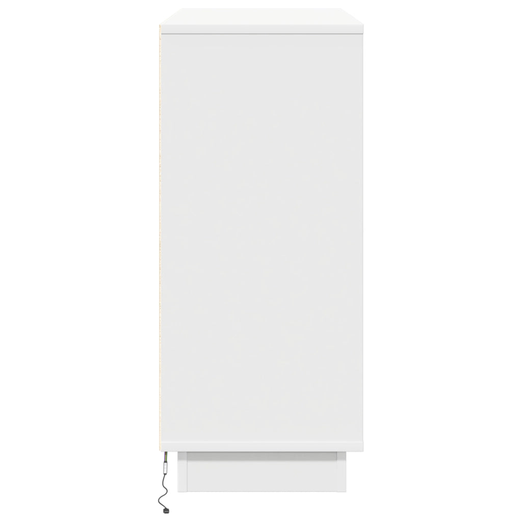 Sideboard  con LED Bianco 90x32x75 cm in legno ingegnerizzato