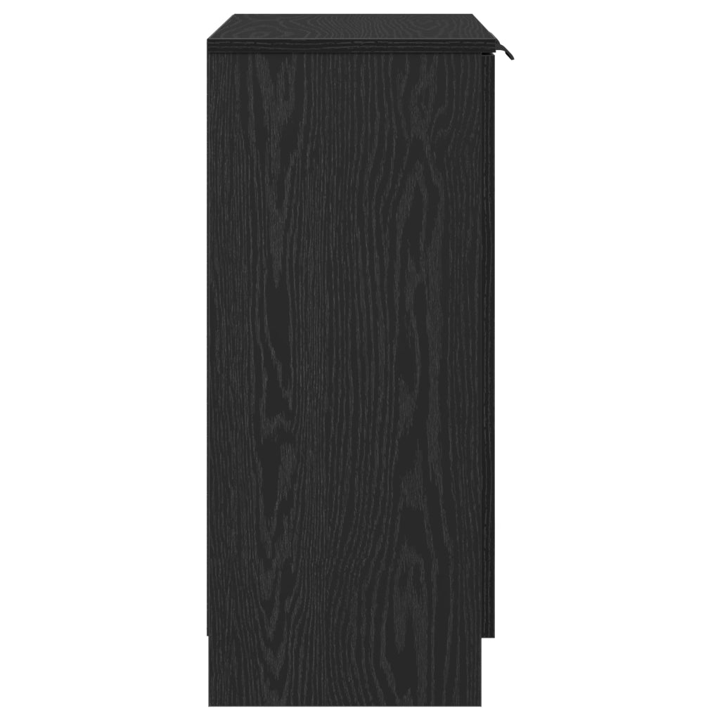 Credenza Rovere Nero 60 x 30 x 70 cm Legno multistrato 862086