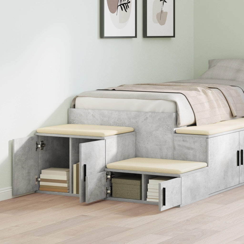 Armadio di stoccaggio  Grigio cemento 118x41x40 cm Legno ingegnerizzato