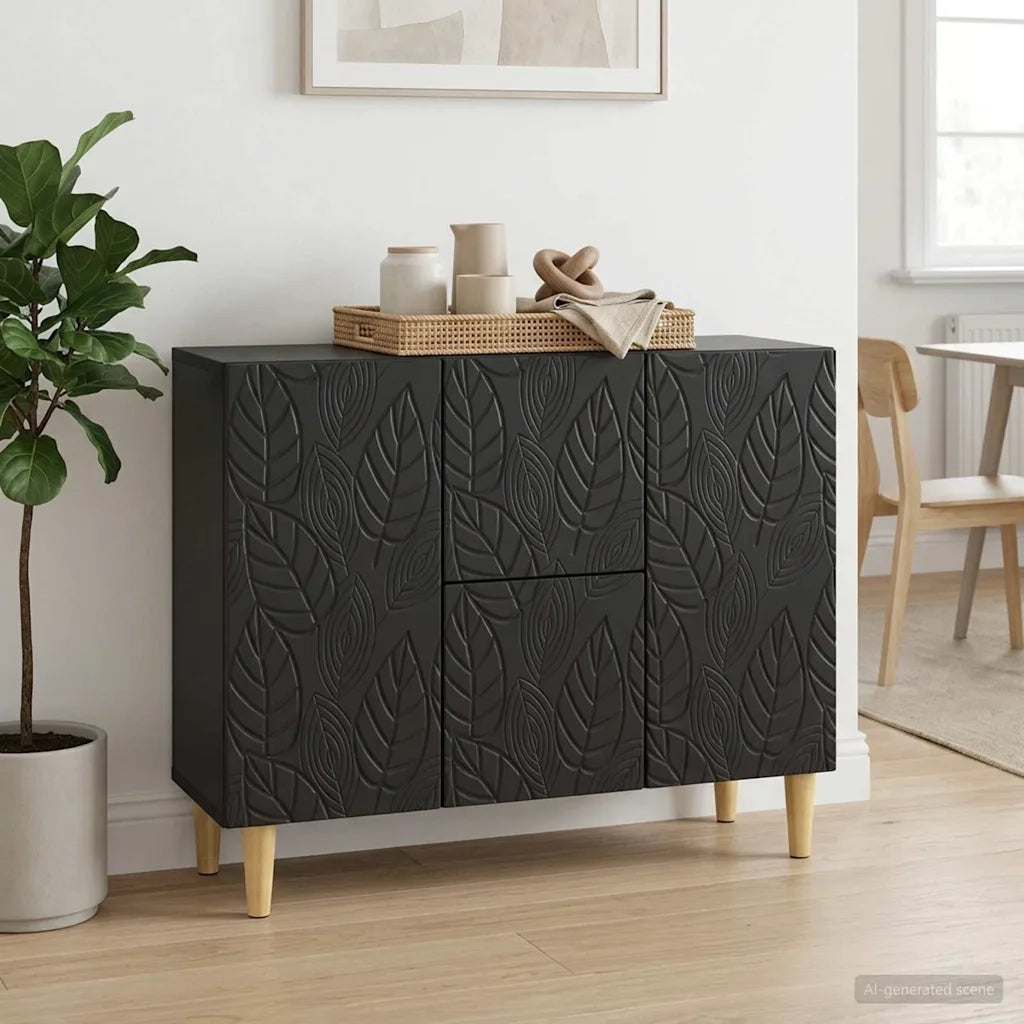 Credenza Nero 89 x 34,5 x 60 cm Legno ingegnerizzato 895116