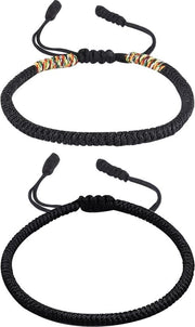 Anelli per braccio in stile etnico - Collane per amici - Accessori per braccia - Adatti per uomini e donne (nero)