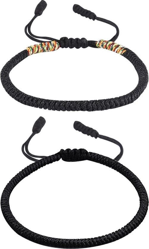Anelli per braccio in stile etnico - Collane per amici - Accessori per braccia - Adatti per uomini e donne (nero)