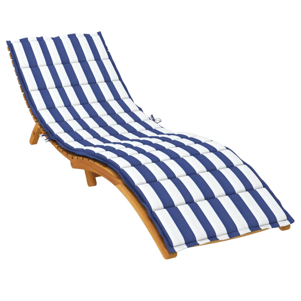 Cuscino per sedie | Cuscino per Lettino a Righe Bianche e Blu in Tessuto Oxford