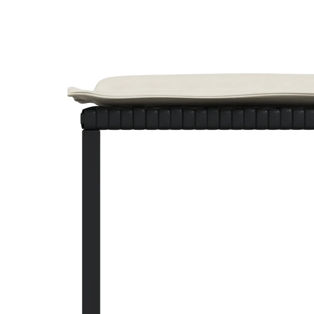 vidaXL Set da Pranzo da Giardino 15 pz con Cuscini Nero in Polyrattan