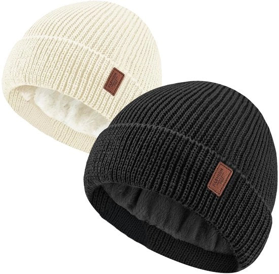 Cappello Unisex - Piuma Spessa - Copricapo Lavorato a Maglia - Adatto per Attività All'Aperto - Riscaldante - Lavabile in Macchina - Cappello Invernale
