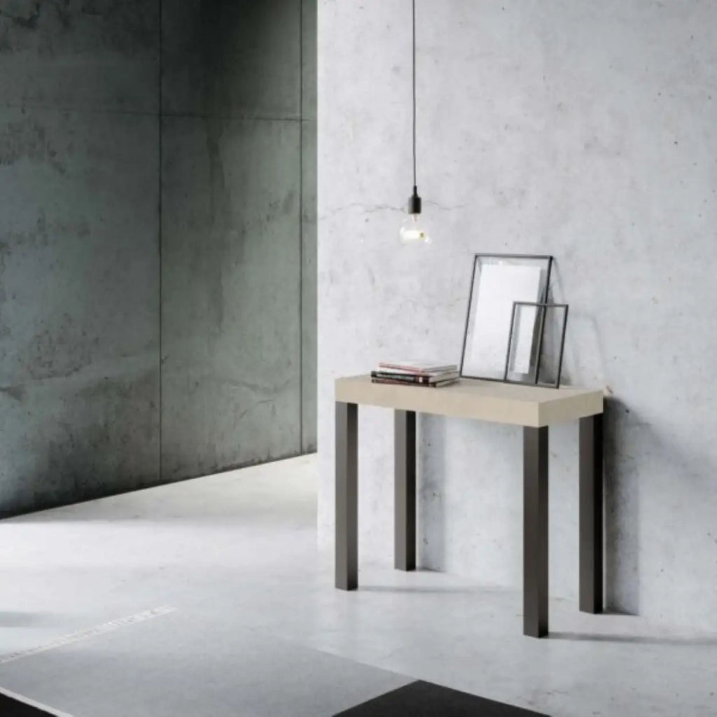 Consolle allungabile 90x40/300 cm Everyday cashmere gambe antracite