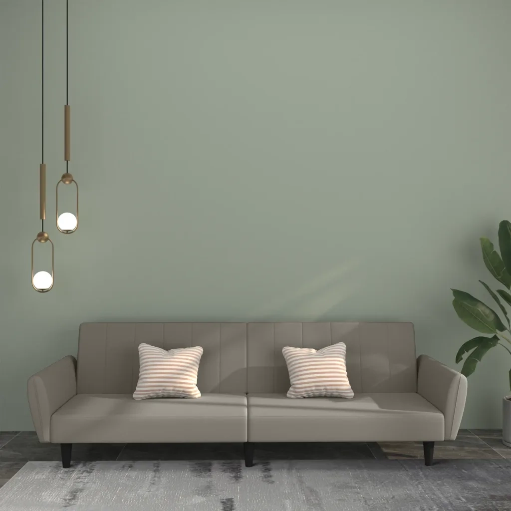 Divano letto | Sof¨¤ letto | Letto singolo a 2 Posti Grigio Chiaro in Velluto