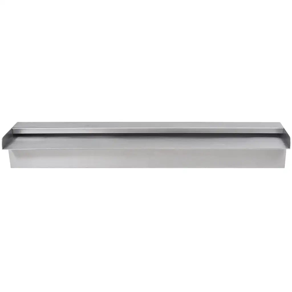 Fontana a Cascata per Giardino Rettangolare Acciaio Inox 60 cm