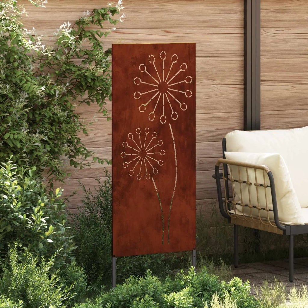 Schermo per privacy in giardino Traforo Ruggine 50 x 140 cm 876307