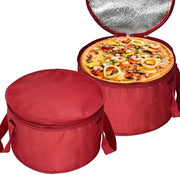 2 x contenitori per torte e torte rotondi, isolanti termici per torte e torte, raffreddatore per torte e piatto per forno, utilizzabili per picnic, consegna di cibi e feste (rosso)