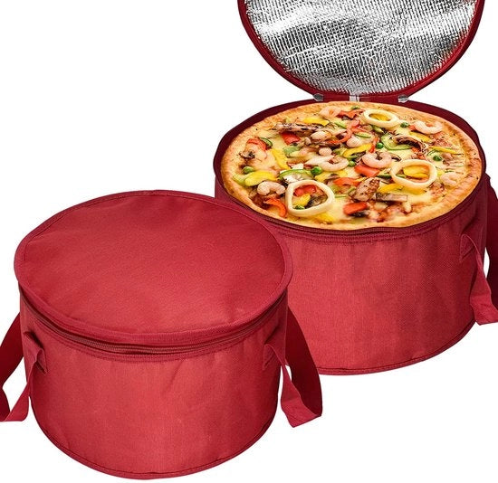 2 x contenitori per torte e torte rotondi, isolanti termici per torte e torte, raffreddatore per torte e piatto per forno, utilizzabili per picnic, consegna di cibi e feste (rosso)