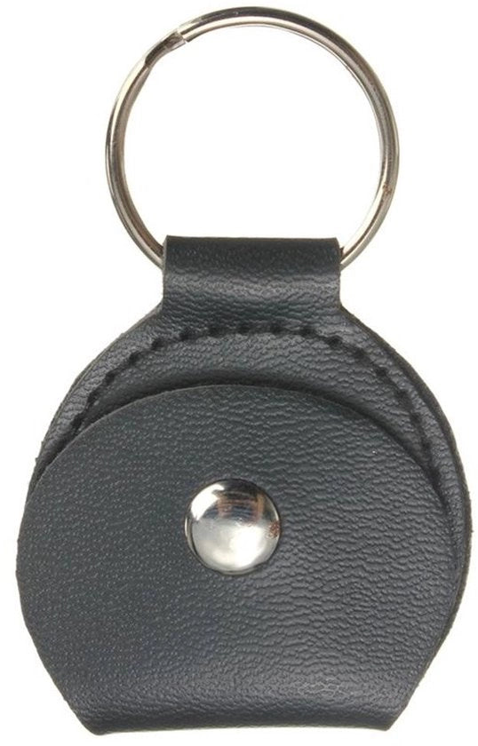 Accessorio per chitarra con custodia opaca - Custodia pieghevole - Supporto per chitarra - Inclusa custodia per 3 plettre - Materiale in pelle - Plettre sicure e compatte