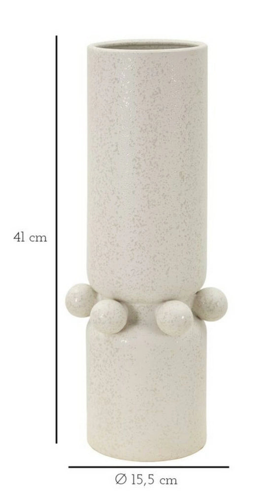 Oggettistica Tom, Complemento d'arredo, Articolo decorativo, Accessorio d'arredo, Crema, 16x16 h41 cm