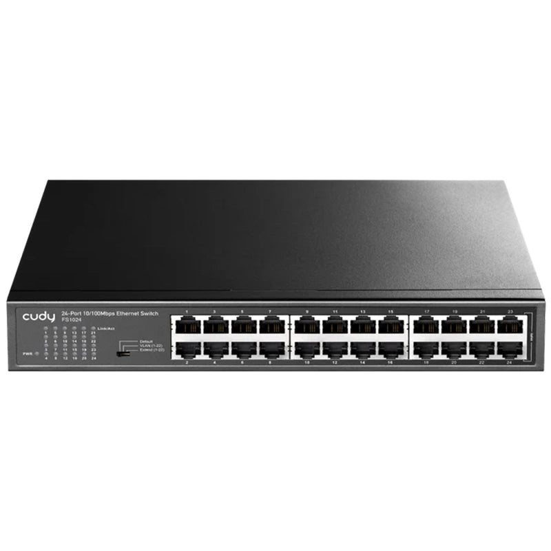 CUDY FS1024 - SWITCH 24 PT 10/100 MBPS - METAL CHASSIS