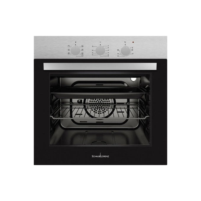 Schaub Lorenz forno da incasso elettrico multifunzione, 60 cm, 56 litri, classe A, vetro nero, SSFE6B7