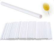 Stecchi per Cakes - Sticks per Desserts - Bianchi - Lollipop Sticks - Ideali per Torte e Dolci - 100 pezzi