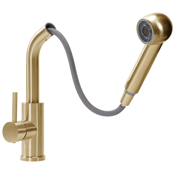 Rubinetto Da Cucina Rea Troy Oro Spazzolato