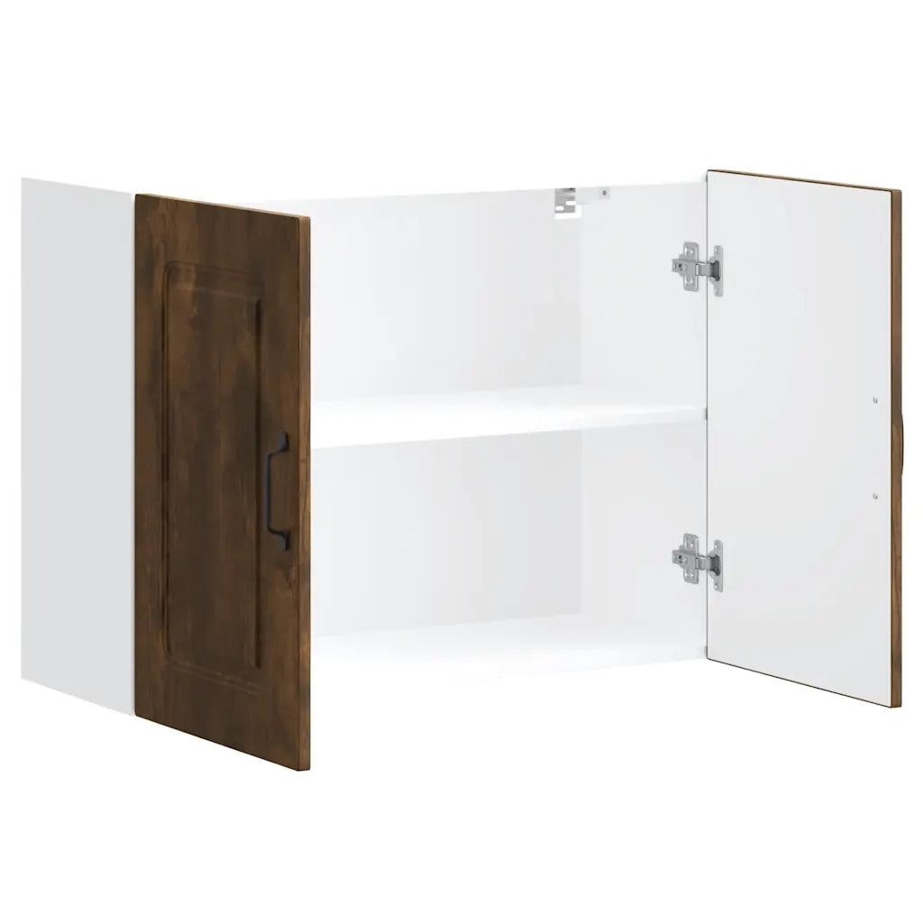 vidaXL Pensile da Cucina Kalmar Rovere Fumo in Legno Multistrato