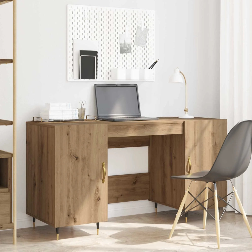 Scrivania rovere artigianale 140 x 50 x 75 cm Legno multistrato 879523