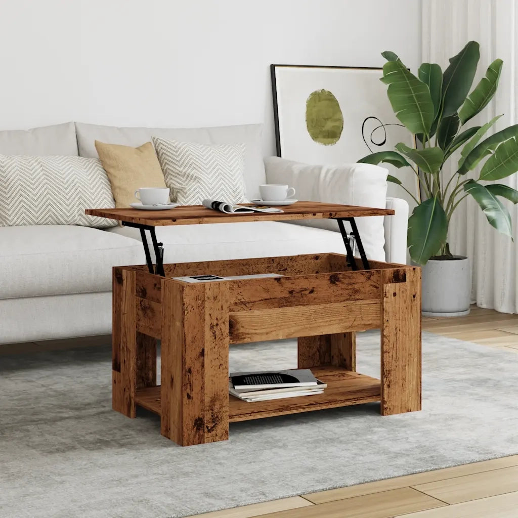 Tavolino da salotto | Tavolino da caff¨¨ | Tavolino da Soggiorno Legno Antico 79x49x41 cm Legno Multistrato