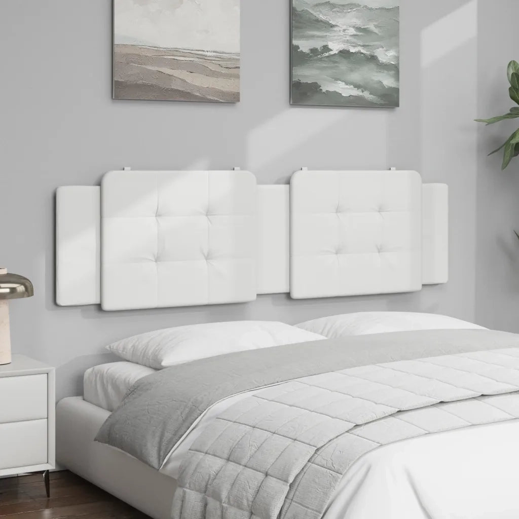 vidaXL Cuscino Testiera Bianco 183 cm in Similpelle