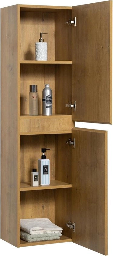 Cassa da bagno in eucalipto grande 400 x 300 x 1500mm con molte ante per magazzino