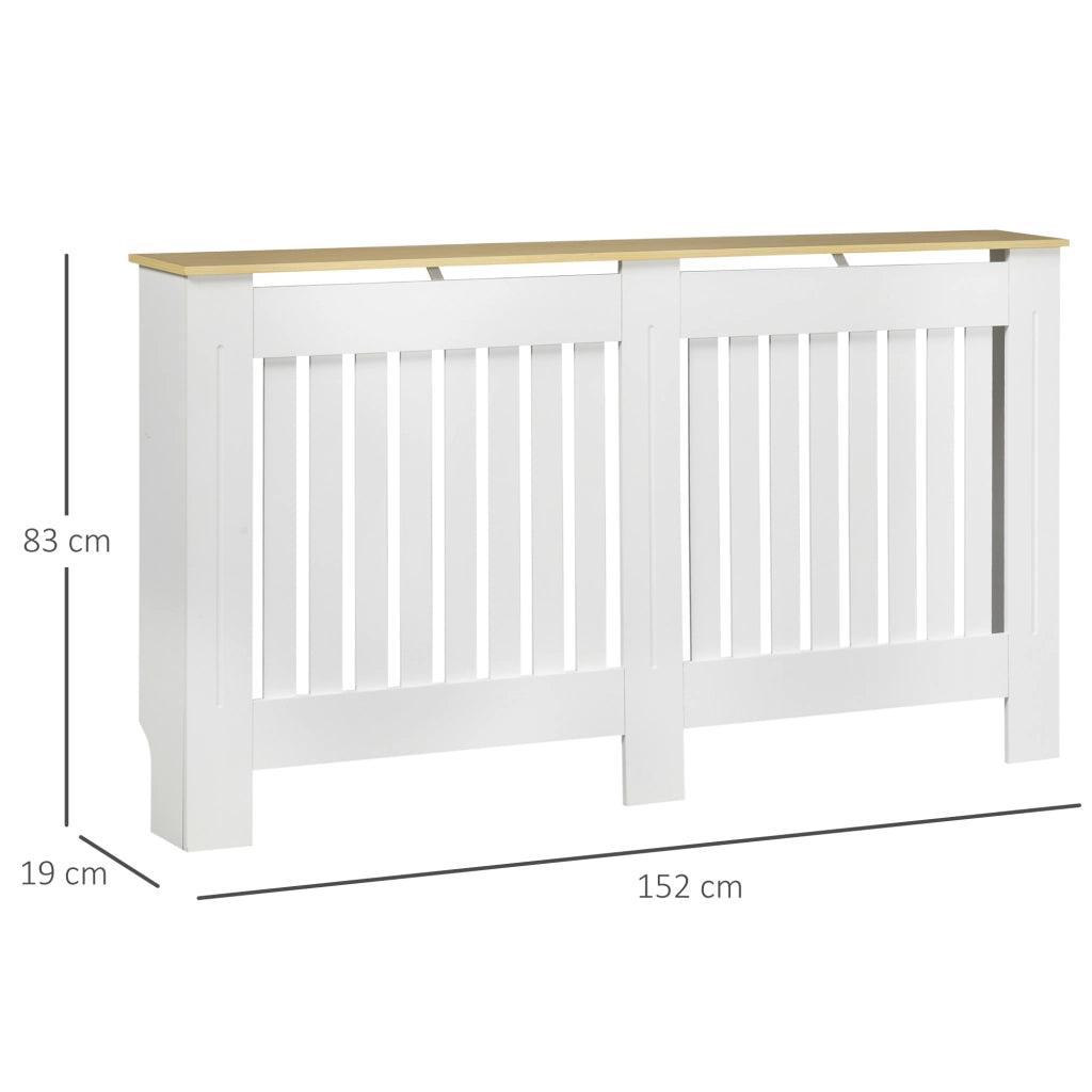 Copriradiatore in MDF con dispositivo antivolto ¨C zephmum ¨C Bianco 152x19x83 cm