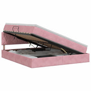 Letto con Contenitore con testiera Rosa 160 x 200 cm Velluto 3458882