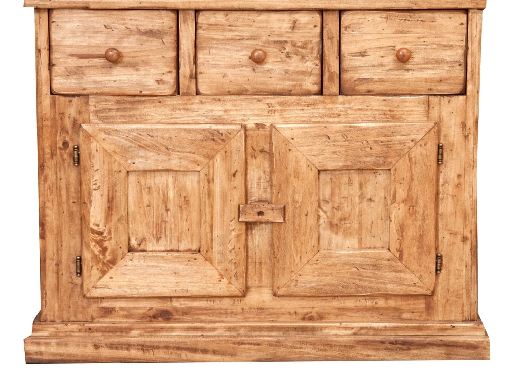 Biscottini Madia in legno massello di tiglio finitura naturale L81xPR45xH92 cm. Made in Italy