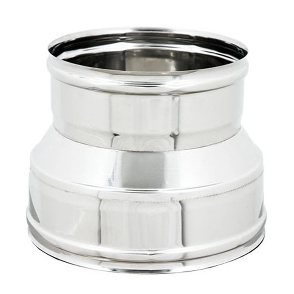 Raccordo inox 6 decimi aisi 304 da f 120 a f variabile, diametro 80mm