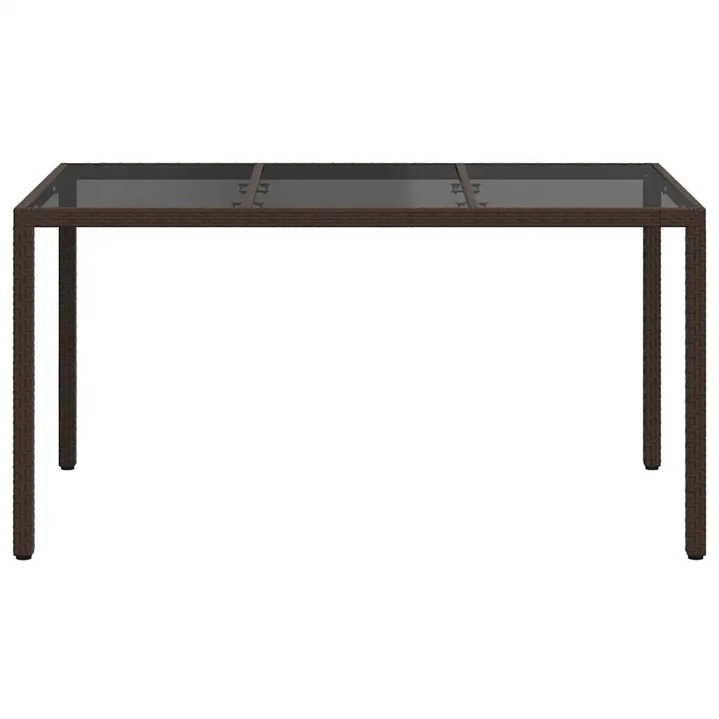 Tavolo da Giardino | Tavolino da esterno Marrone 150 x 90 x 75 cm polyrattan