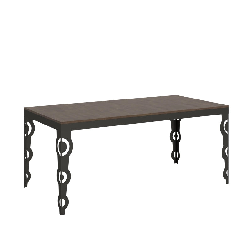 Tavolo allungabile 90x180/440 cm Karamay Evolution telaio Antracite - Noce