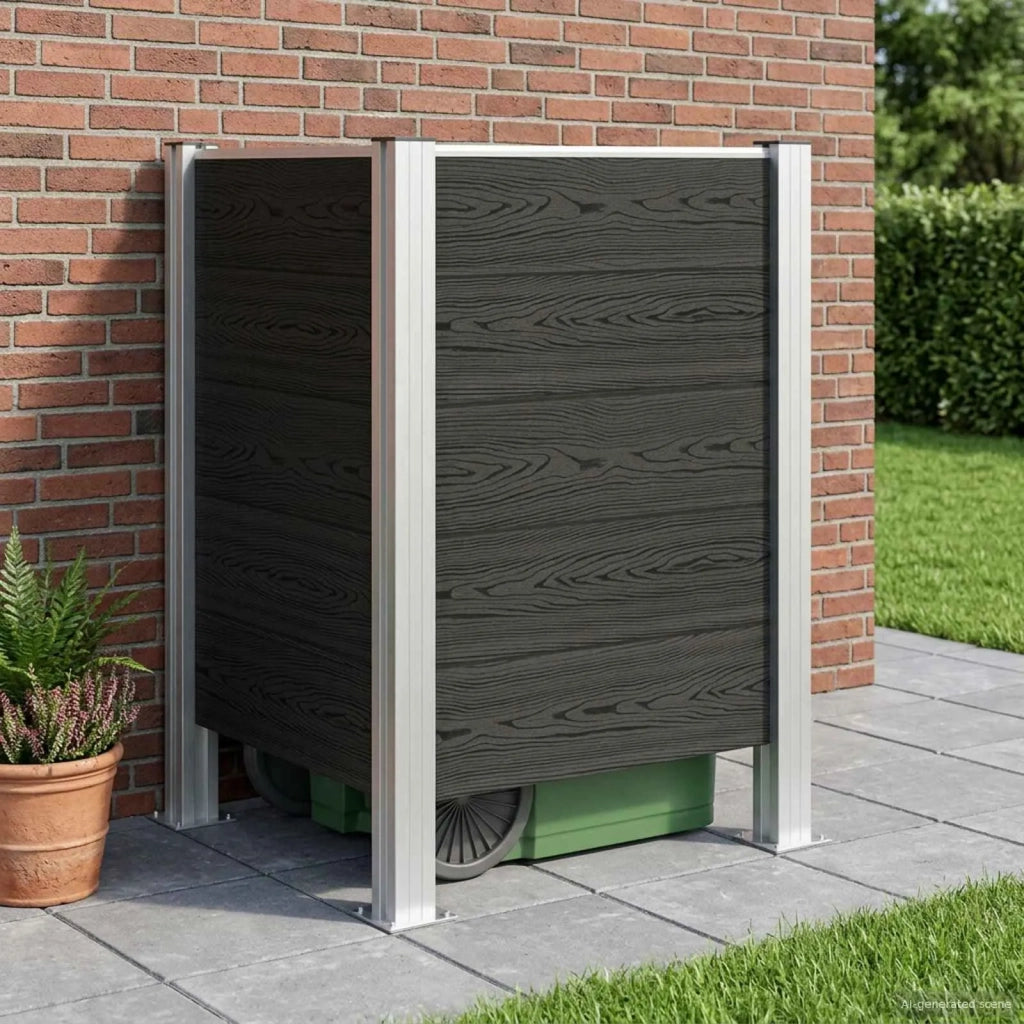 Recinzione Contenitore per Rifiuti Grigio 85 x 85 x 115 cm 42039184