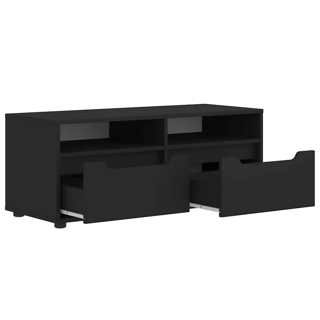 Mobile TV con ampio spazio di archiviazione a parete 100 x 40 x 38 cm in legno ingegnerizzato nero 02_0058334
