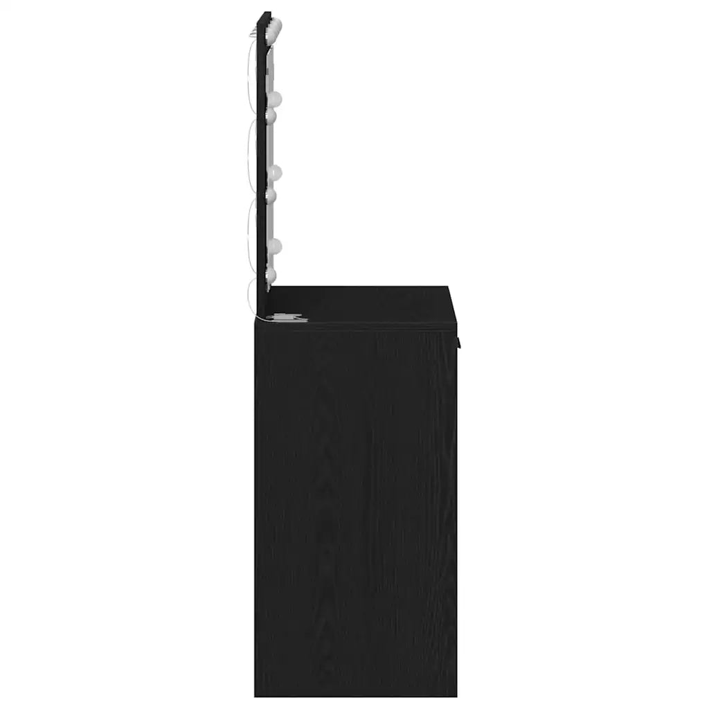 Tavolo da Trucco Rovere Nero 50 x 41 x 135 cm Legno multistrato 865038