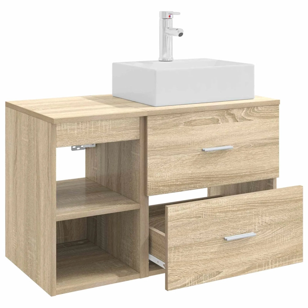 Set di mobili per il bagno 2 pcs Rovere Sonoma 3403890