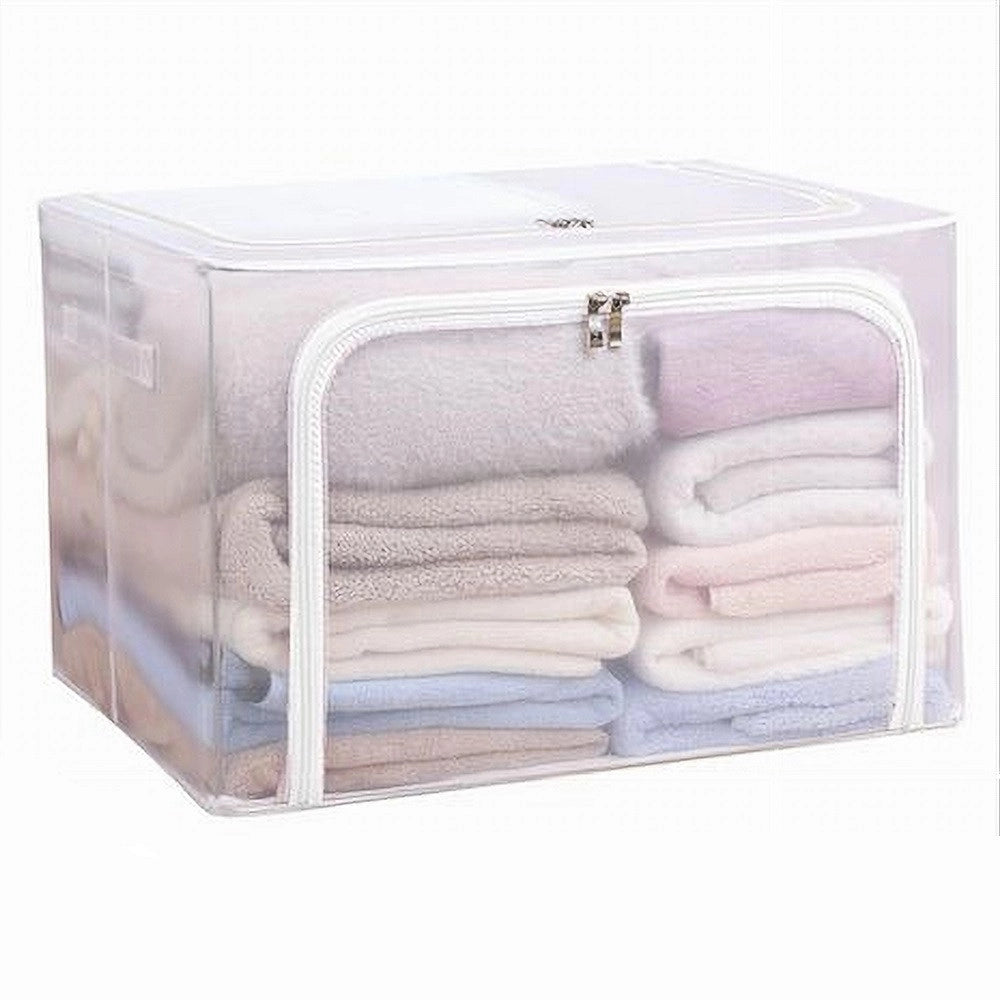 Trade Shop - Box Scatola Salvaspazio Portatutto Vestiti Armadio Organizer 60x45x40 Cm 59983 -