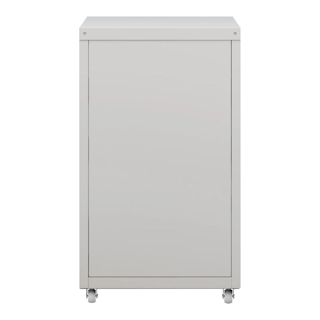 Cassettiera per ufficio mobile portadocumenti raccoglitori e materiale per ufficio su ruote acciaio 48 x 28 x 41 cm bianco opaco 03_0006331