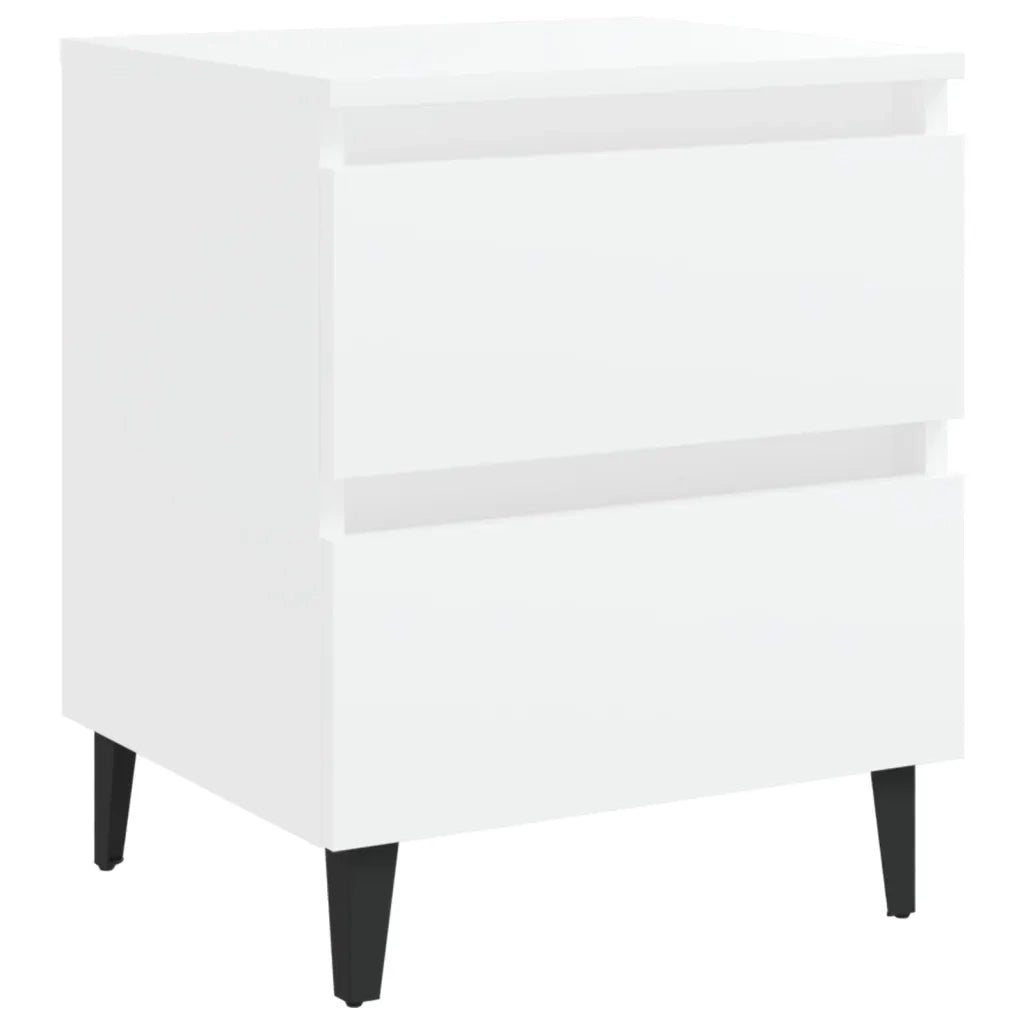 Comodino Bianco 40x35x50 cm in Legno Multistrato cod mxl 49367