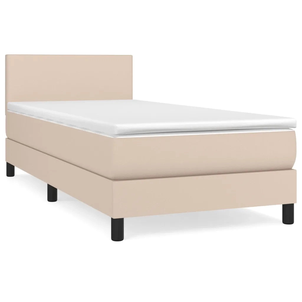 Giroletto a Molle con Materasso Cappuccino 90x200 cm Similpelle cod mxl 63323