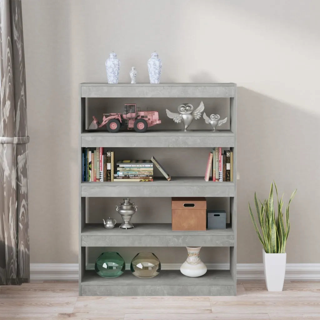 Libreria/Divisorio Grigio Cemento 100x30x135 cm 811758