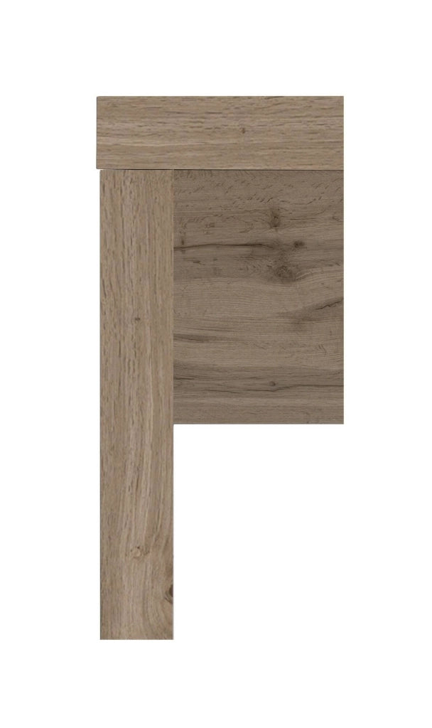 Annibi, Scrivania Angolare Made in Italy, 160x60x78h cm Marrone Rovere