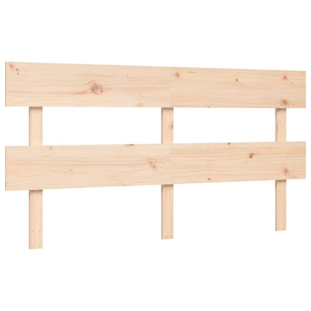 Giroletto con Testiera-Struttura Letto con testiera King Size in Legno Massello 825322