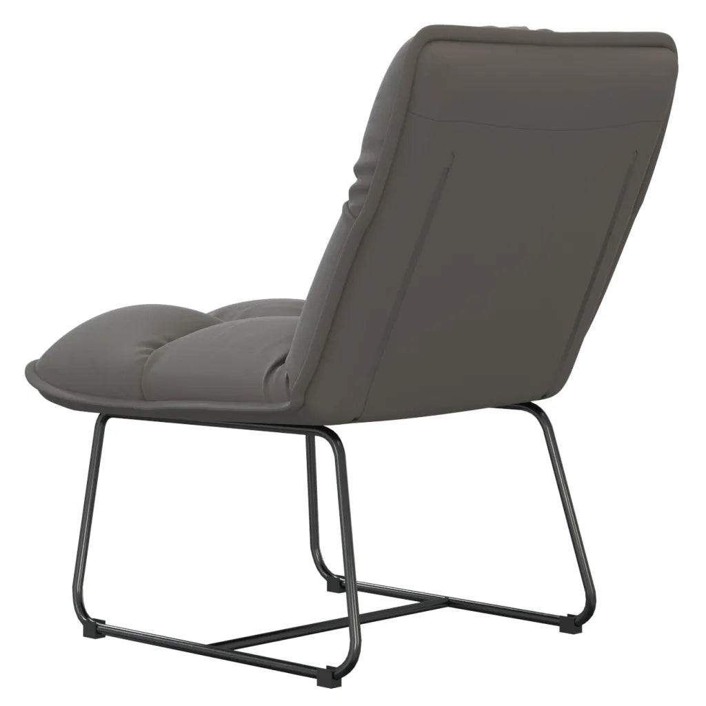 Poltrona con Struttura in Metallo Grigio Chiaro in Velluto 336532