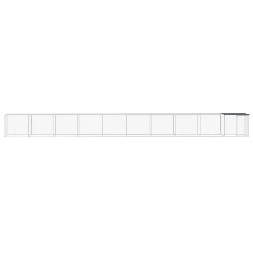 Gabbia Polli con Tetto Antracite 1003x98x90 cm Acciaio Zincatocod mxl 76885