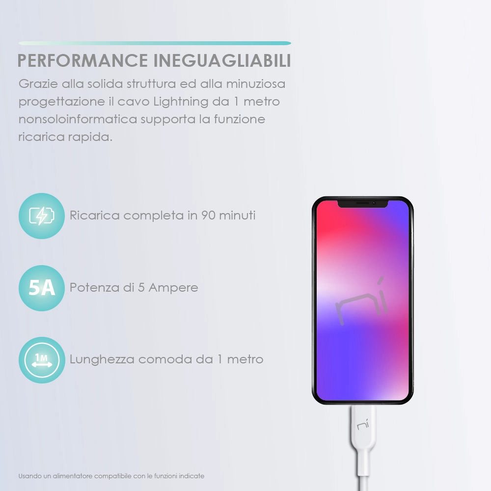 Nonsoloinformatica Cavo iPhone Lightning USB 1m Apple