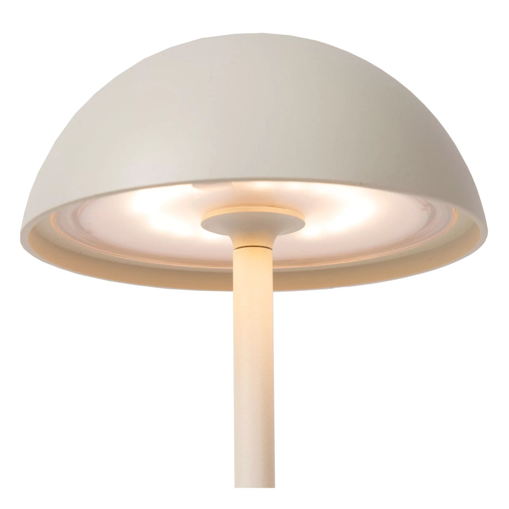 Lampada da tavolo esterna ricaricabile JOY Lucide LED 1,5W bianca
