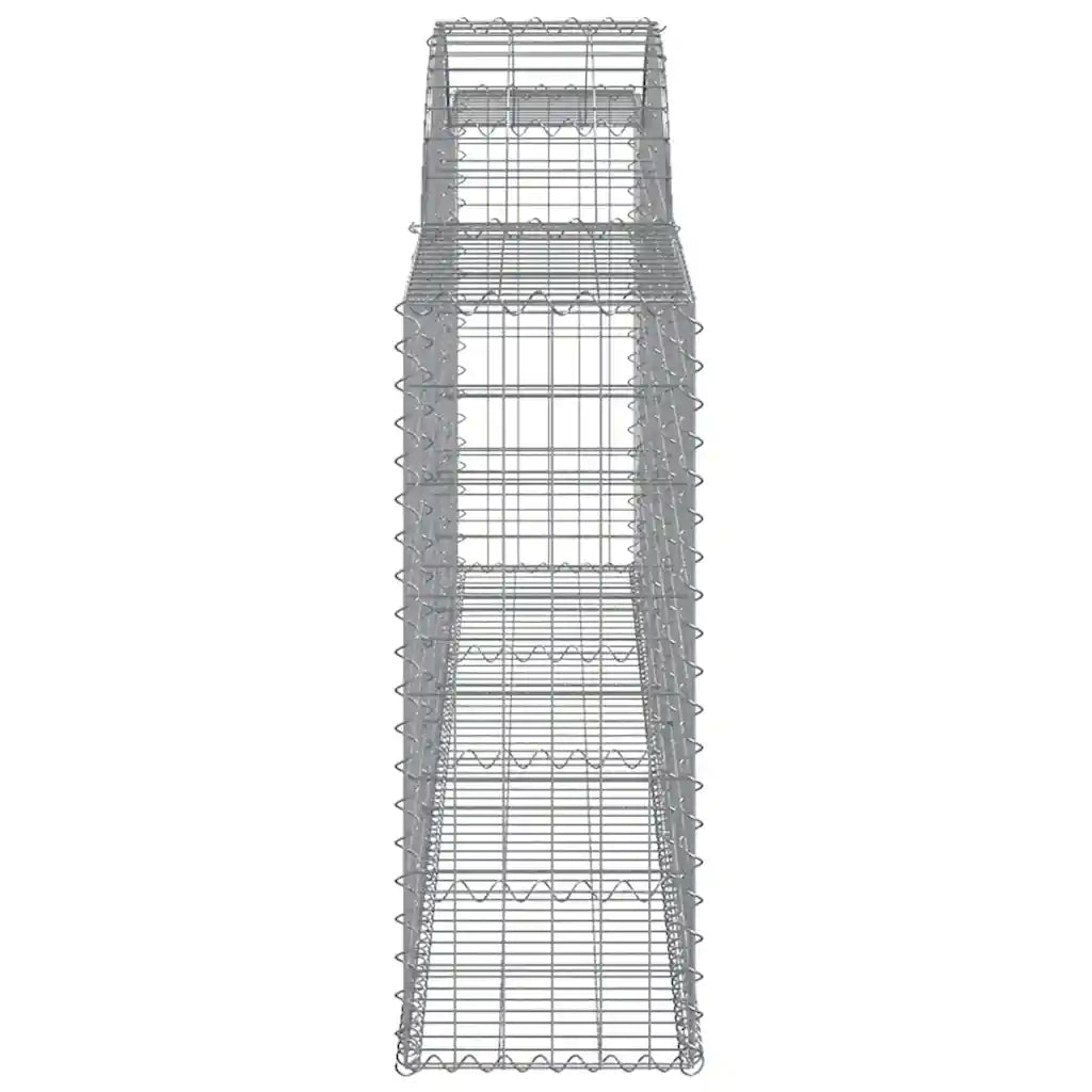 Cesti Gabbioni ad Arco 12 pz 300x30x80/100 cm Ferro Zincato 3146513