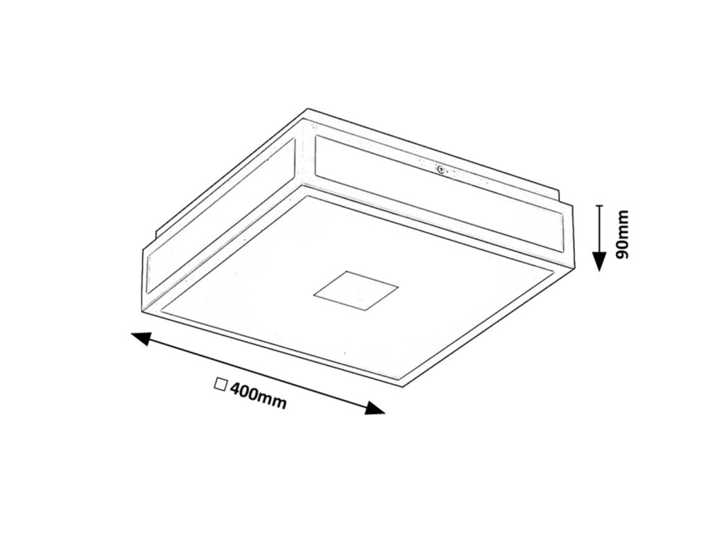 Plafoniera bagno quadrata cromo LED 24W IP44 Rabalux